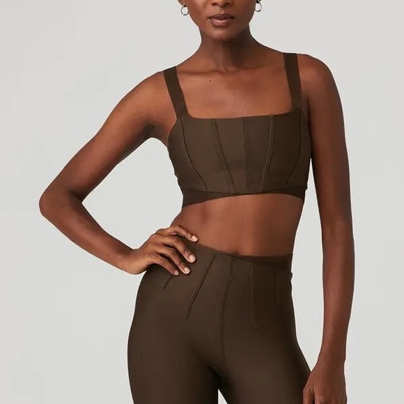 ALO Yoga Brown Crop Top - Picture 1 of 4